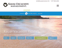 Tablet Screenshot of kauaiexclusive.com